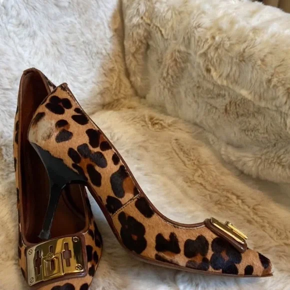 Tory Burch Leopard Print High Heels Sz 6 - Picture 9 of 9